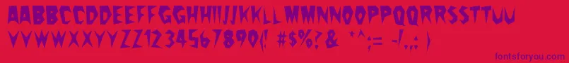 Cactuspete Font – Purple Fonts on Red Background