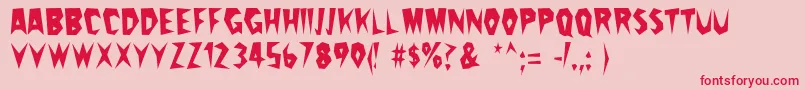 Cactuspete Font – Red Fonts on Pink Background