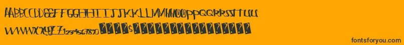 Chungflew Font – Black Fonts on Orange Background