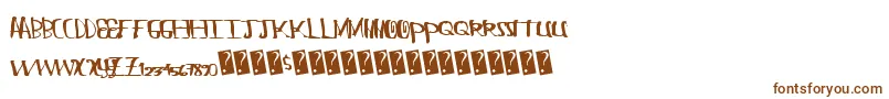 Шрифт Chungflew – коричневые шрифты на белом фоне