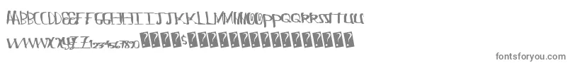 フォントChungflew – 白い背景に灰色の文字