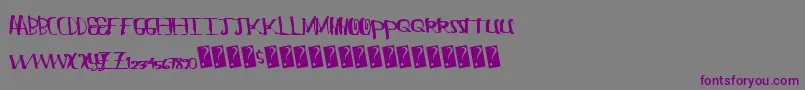 Шрифт Chungflew – фиолетовые шрифты на сером фоне