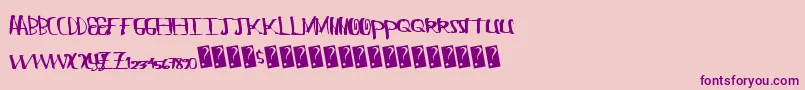 Chungflew Font – Purple Fonts on Pink Background