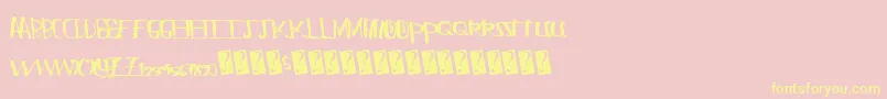 Chungflew Font – Yellow Fonts on Pink Background