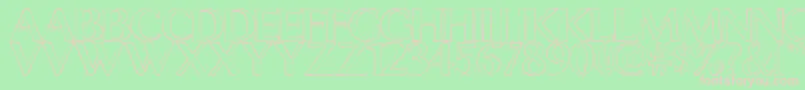 ChalklineOutline Font – Pink Fonts on Green Background