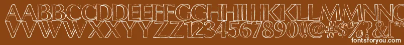 ChalklineOutline Font – White Fonts on Brown Background