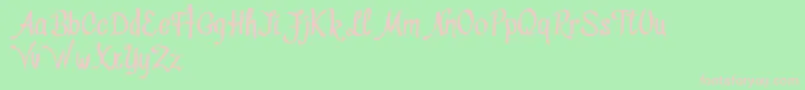 Divatdemo Font – Pink Fonts on Green Background