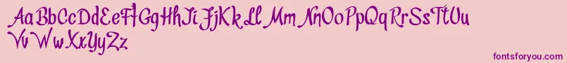 Divatdemo Font – Purple Fonts on Pink Background