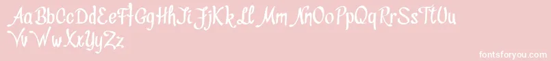 Divatdemo Font – White Fonts on Pink Background