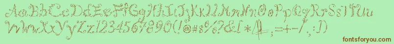 Kookie Font – Brown Fonts on Green Background