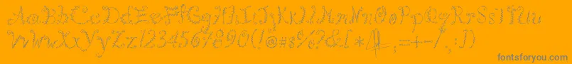 Kookie Font – Gray Fonts on Orange Background