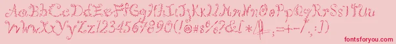 Kookie Font – Red Fonts on Pink Background