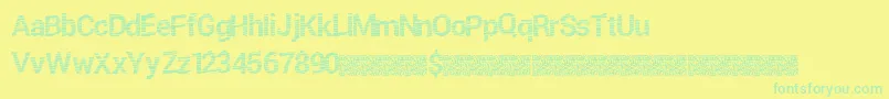 Czcionka Freshtwist – zielone czcionki na żółtym tle