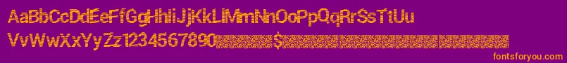 Freshtwist Font – Orange Fonts on Purple Background