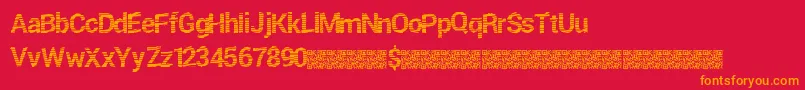 Freshtwist Font – Orange Fonts on Red Background