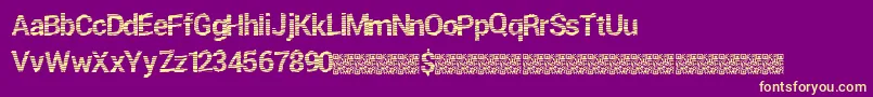 Freshtwist-Schriftart – Gelbe Schriften auf violettem Hintergrund