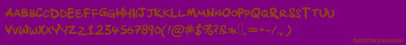 Шрифт AlexBold – коричневые шрифты на фиолетовом фоне