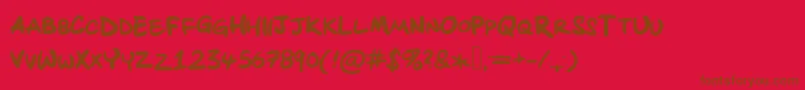 AlexBold Font – Brown Fonts on Red Background