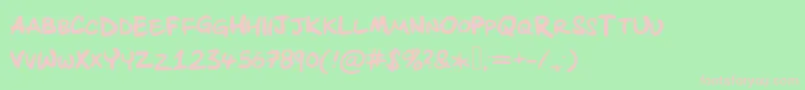 AlexBold Font – Pink Fonts on Green Background