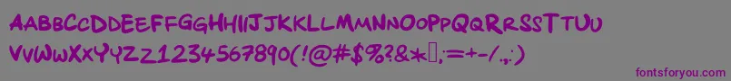 Шрифт AlexBold – фиолетовые шрифты на сером фоне