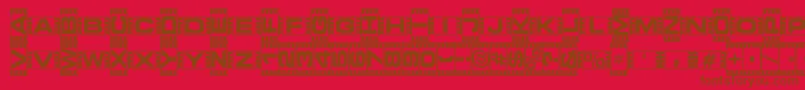 Vedeb Font – Brown Fonts on Red Background