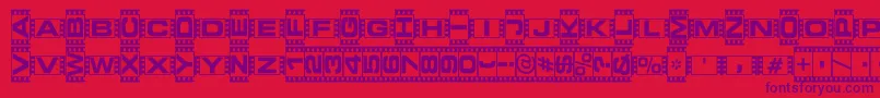 Vedeb Font – Purple Fonts on Red Background