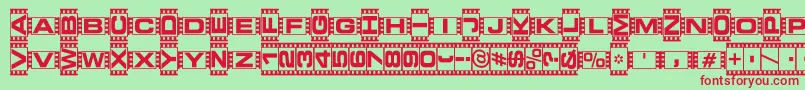 Vedeb Font – Red Fonts on Green Background