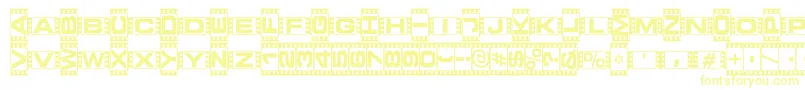 Vedeb Font – Yellow Fonts on White Background