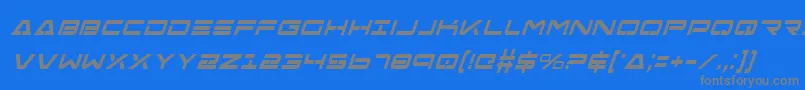フォントFree Agent Bold Condital – 青い背景に灰色の文字