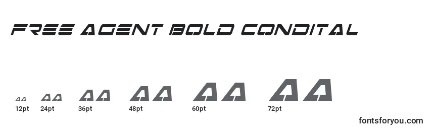 Free Agent Bold Condital Font Sizes