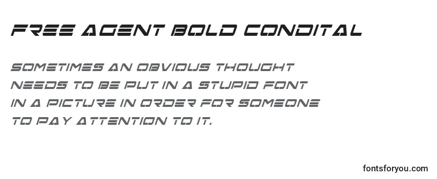 Free Agent Bold Condital Font