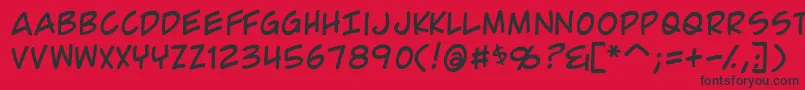 ComicGeek Font – Black Fonts on Red Background