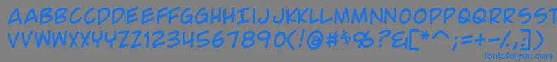 ComicGeek Font – Blue Fonts on Gray Background