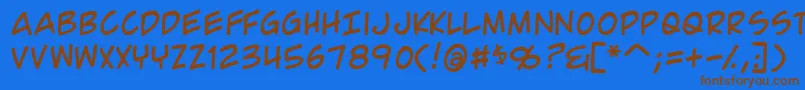 ComicGeek Font – Brown Fonts on Blue Background