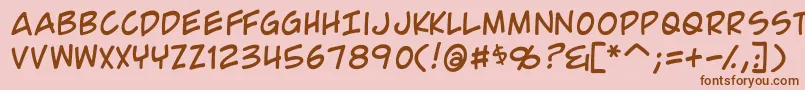 ComicGeek Font – Brown Fonts on Pink Background