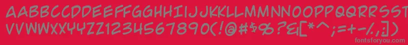 ComicGeek Font – Gray Fonts on Red Background
