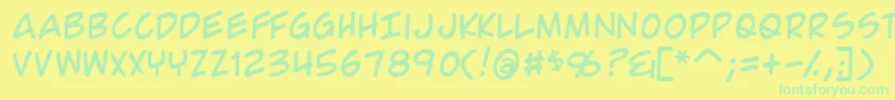 fuente ComicGeek – Fuentes Verdes Sobre Fondo Amarillo