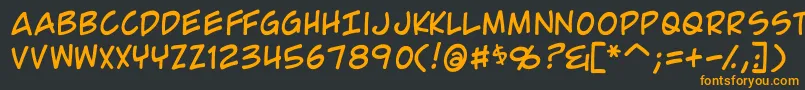 ComicGeek Font – Orange Fonts on Black Background