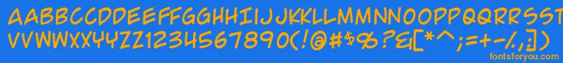 ComicGeek Font – Orange Fonts on Blue Background