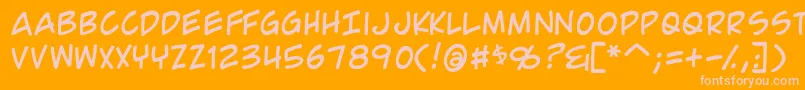 ComicGeek Font – Pink Fonts on Orange Background