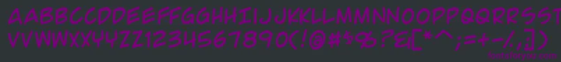 Police ComicGeek – polices violettes sur fond noir