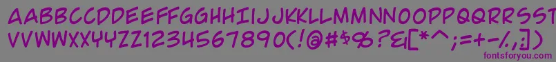 ComicGeek Font – Purple Fonts on Gray Background