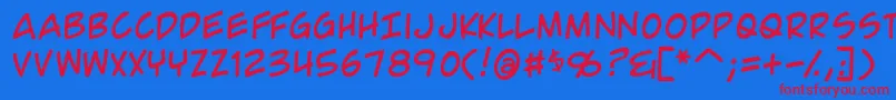 ComicGeek Font – Red Fonts on Blue Background