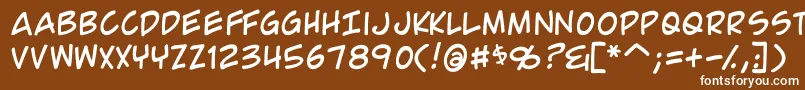ComicGeek Font – White Fonts on Brown Background