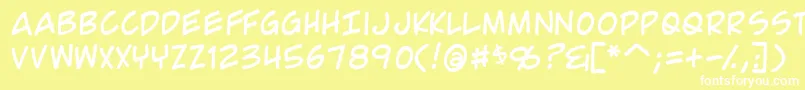 ComicGeek Font – White Fonts on Yellow Background