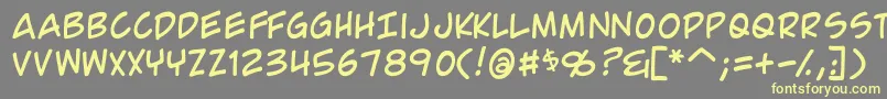 ComicGeek Font – Yellow Fonts on Gray Background