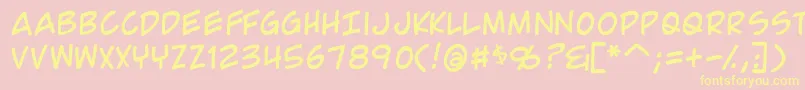 ComicGeek Font – Yellow Fonts on Pink Background