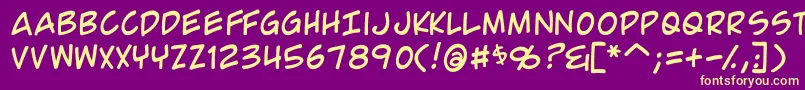 ComicGeek Font – Yellow Fonts on Purple Background