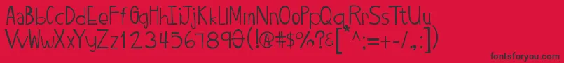 Шрифт Twiggypop – чёрные шрифты на красном фоне