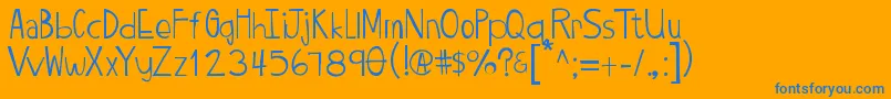 Шрифт Twiggypop – синие шрифты на оранжевом фоне